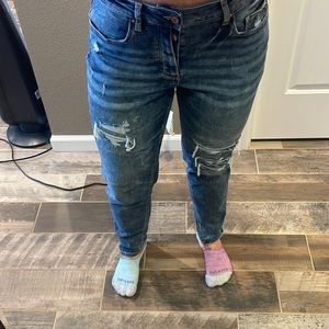 Maurice’s High Rise Distressed Boyfriend Jean